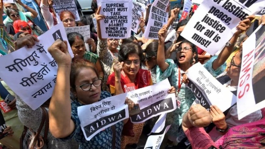 मणिपुर हिंसा व महिलाओं के खिलाफ अपराध के विरोध में शिमला में विभिन्न संगठनों का प्रदर्शन