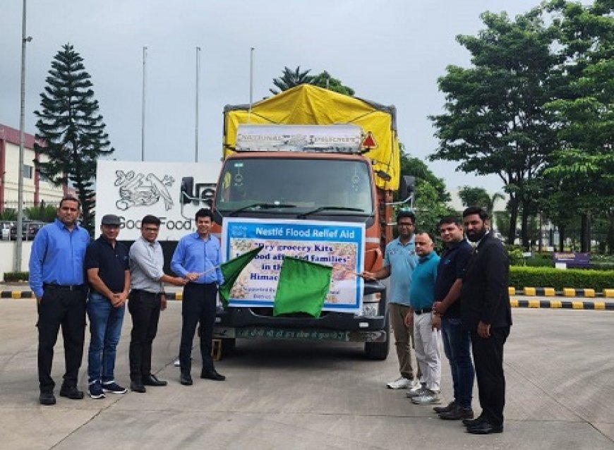 एडीसी ने नेस्ले इंडिया टाहलीवाल से राहत सामग्री वाहन को हरी झंडी दिखाकर किया रवाना