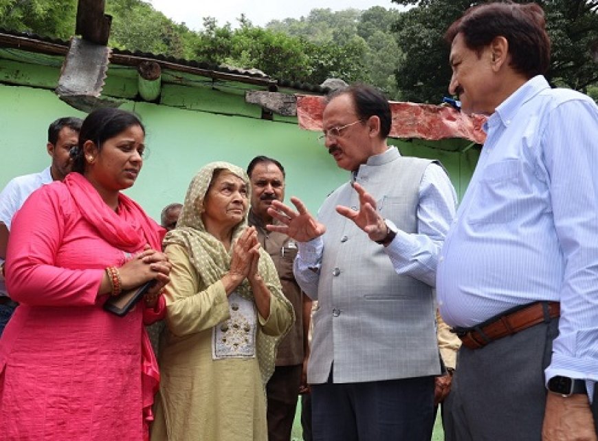 आपदा पीड़ितों के पुनर्वास को लेकर तत्परता से कार्य कर रही हिमाचल सरकार : हर्षवर्धन चौहान