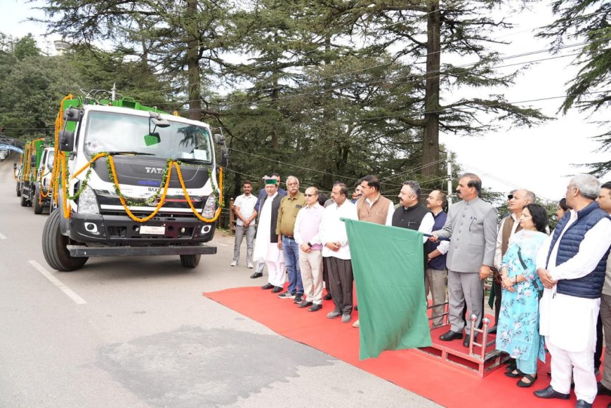 शिमला नगर निगम को मिले चार गारबेज कॉम्पेक्टर्स , गांधी जयंती पर  मुख्यमंत्री ने दिखाई हरी झंडी