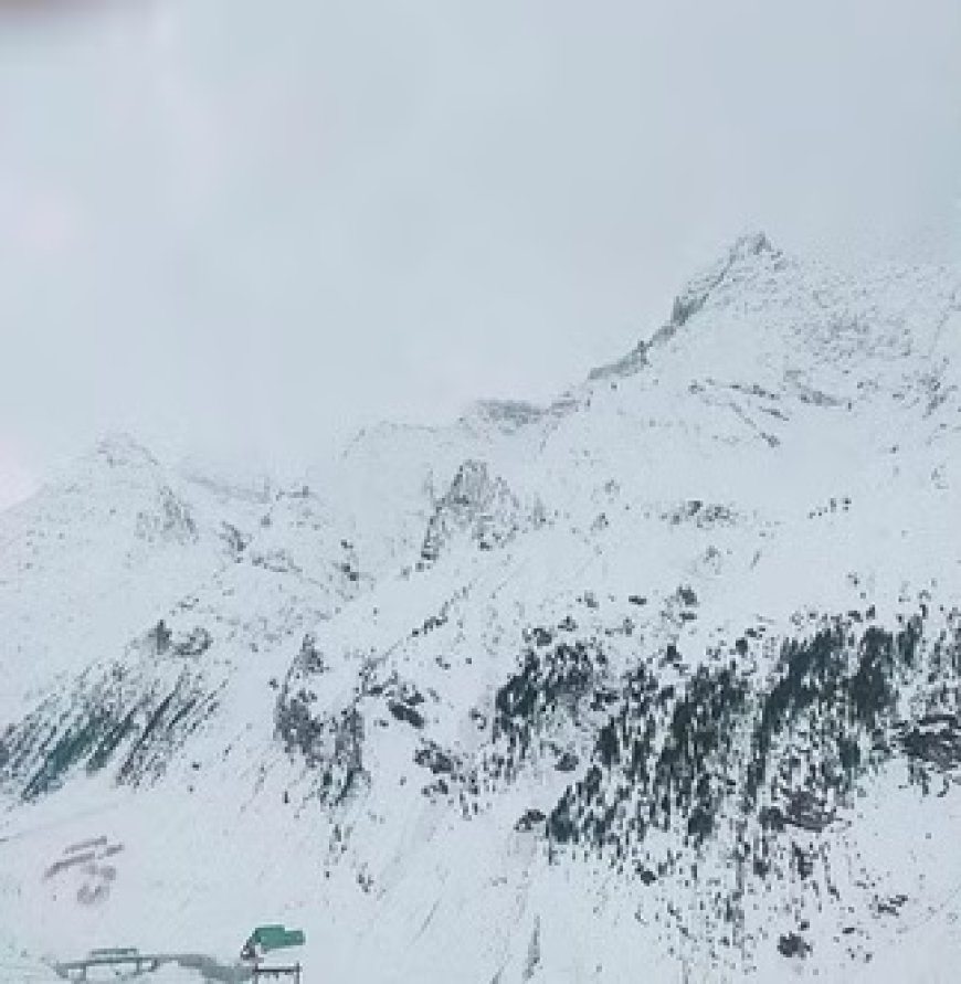 लाहौल वकी ऊंची चोटियों पर भारी हिमपात