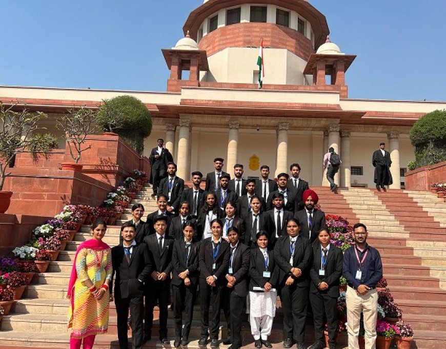 हिमाचल प्रदेश कॉलेज ऑफ लॉ कालाअंब के छात्रों ने भारत के सर्वोच्च न्यायालय का किया दौरा   