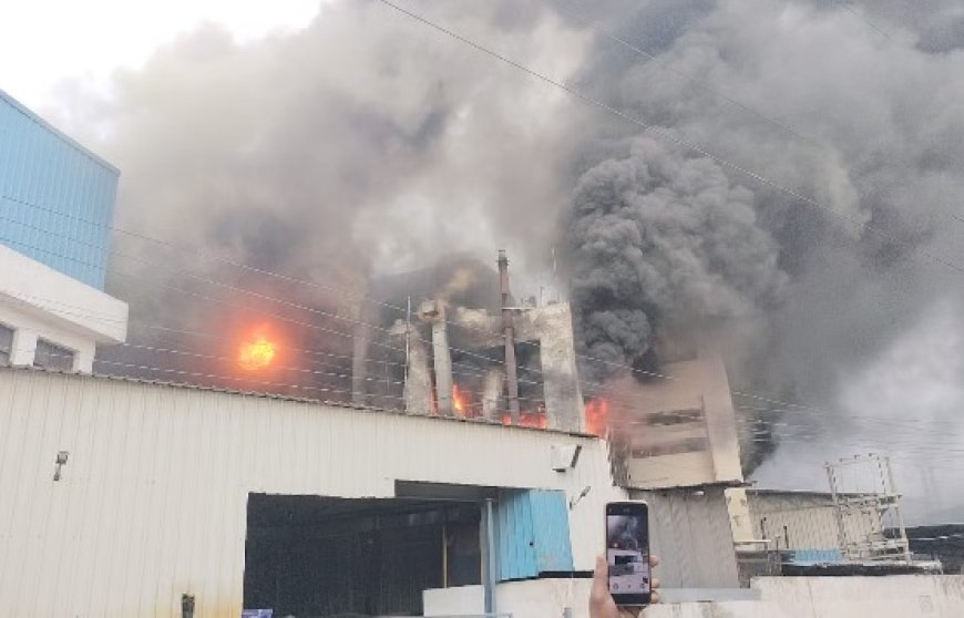 सोलन के काठा में पंखा बनाने वाली कंपनी मार्क इंटरप्राइजेज में भड़की आग, घटना में लाखों का नुक्सान 