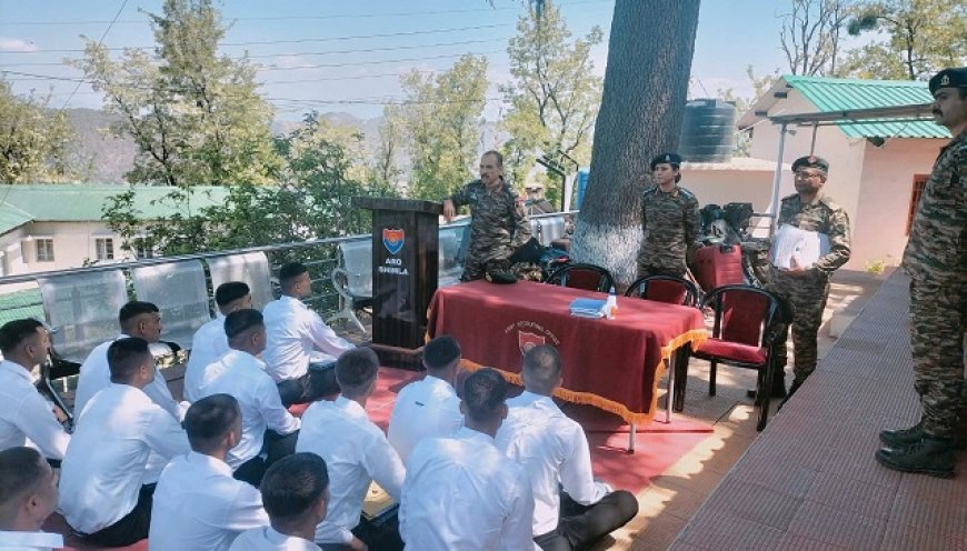 मेजर जनरल के पी सिंह ने शिमला में यनित अग्निवीरों को किया प्रोस्ताहित