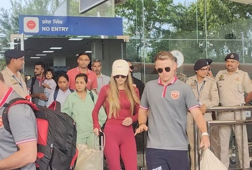 धर्मशाला, गगल हवाई अड्डे पहुंचने पर पंजाब किंग्स टीम का भव्य स्वागत