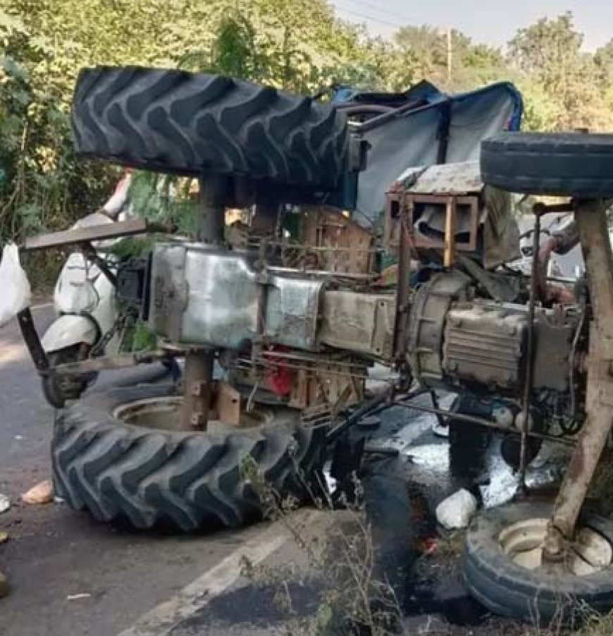 ट्रैक्टर ट्रॉली को ट्रक ने मारी टक्कर, दो कांवड़ियों की मौत , एक दर्जन से अधिक कांवड़िये घायल