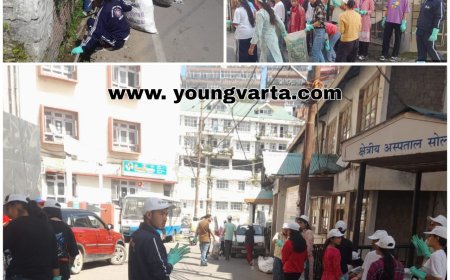 एनएसएस स्वयं सेवकों ने शूलिनी मंदिर से अस्पताल तक चलाया सफाई अभियान 