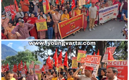 श्रम कानूनों के खिलाफ सड़कों पर उत्तरी सीटू , डीसी कार्यालय के बाहर किया धरना प्रदर्शन 