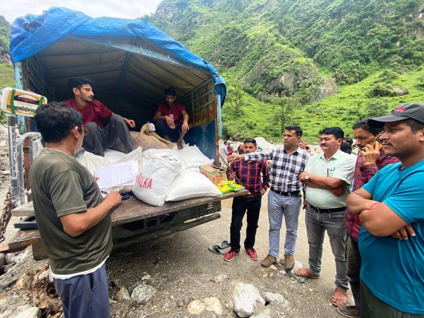 समेज के आपदा प्रभावित परिवारों को पीडीएस के तहत उपलब्ध करवाया दूसरे माह का मुफ्त राशन