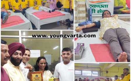 महात्मा गांधी व लाल बहादूर शास्त्री की जयंती पर पत्रकार संघ ने लगाया रक्तदान शिविर