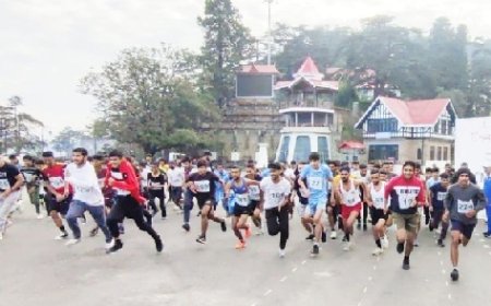 वन्यप्राणी सप्ताह 2024 के उपलक्ष्य पर शिमला के रिज मैदान में मिनी मैराथन का आयोजन