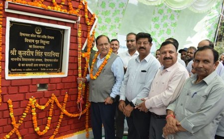 कुलदीप सिंह पठानिया ने 3 करोड़ 64 लाख की राशि से निर्मित होने वाले विश्राम गृह सिहुन्ता की रखी आधारशिला