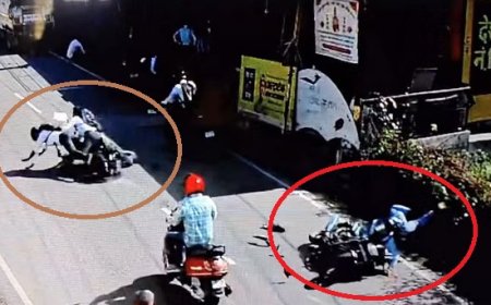 धर्मशाला के सकोह में तीन बाइकों में टक्कर, हादसे में बाइक सवार तीन युवक घायल