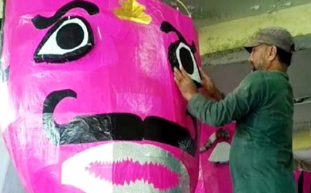 जाखू मंदिर में 45 फूट ऊंचे रावण के पुतले का दशहरे पर होगा दहन