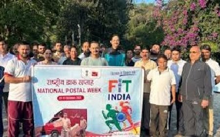 विश्व डाक दिवस पर ‘फिट इंडिया फिट पोस्ट’ अभियान के अंतर्गत ‘पोस्टाथन वॉक रिले’ का आयोजन