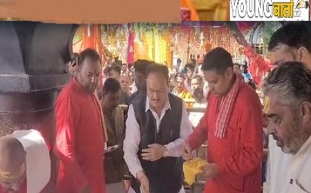 जेपी नड्डा ने श्रीनयना देवी जी में माथा टेककर दबट में कुल देवी के भी किए दर्शन