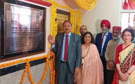 सुप्रीम कोर्ट के न्यायाधीश न्यायमूर्ति सूर्यकांत ने न्यायिक परिसर अंब का किया लोकार्पण