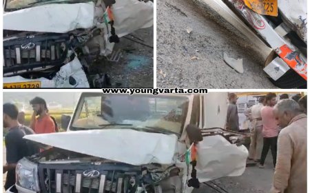 ट्रक और पिकअप में हुई टक्कर , एक की मौत , एनएच 07 पर हुआ हादसा 