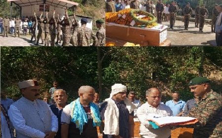 सैनिक सम्मान के साथ पंचतत्व में विलीन हुए सकरोह के सूबेदार मेजर राज कुमार सैंकड़ों नम आंखों ने दी अंतिम विदाई