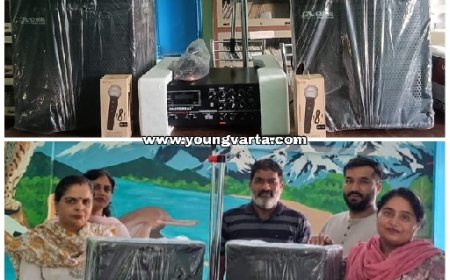 प्रतिष्ठित समाज सेवक एवं वरिष्ठ अधिवक्ता राजेंद्र शर्मा ने बहराल स्कूल को ध्वनि प्रसाधन यंत्र किए भेंट