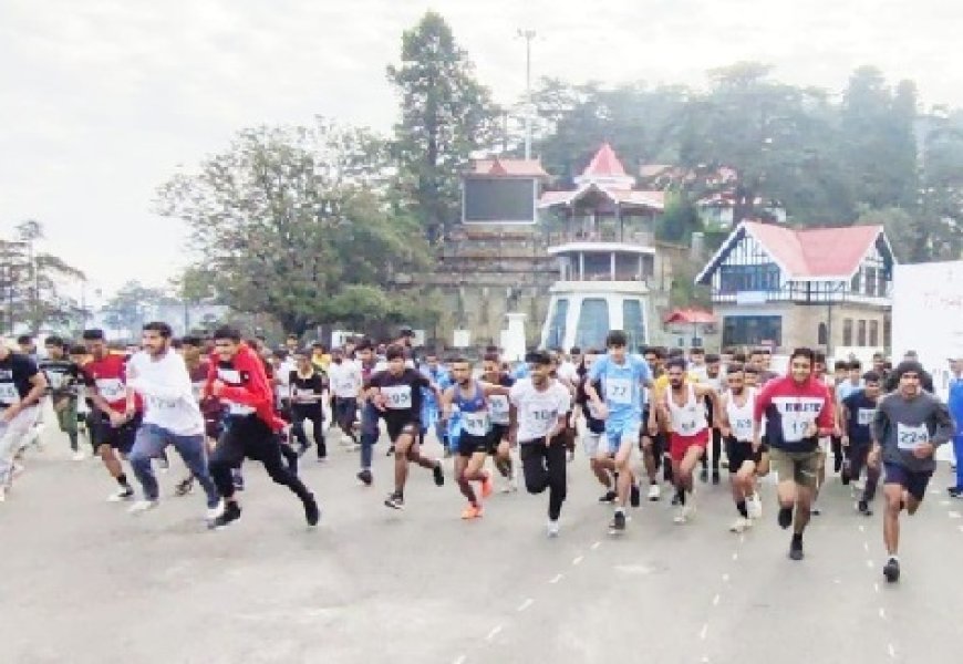 वन्यप्राणी सप्ताह 2024 के उपलक्ष्य पर शिमला के रिज मैदान में मिनी मैराथन का आयोजन