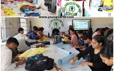 पांवटा कॉलेज में आयोजित इको क्लब की एक पोस्टर प्रतियोगिता में क्षितिज प्रथम व स्वस्तिका ने झटका दूसरा स्थान 