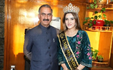 मिस इंडिया सौंदर्य प्रतियोगिता में फर्स्ट रनर-अप रहीं शीनम आजाद ने मुख्यमंत्री से की भेंट