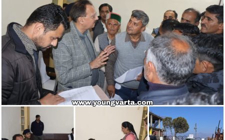 उद्योग मंत्री हर्षवर्धन चौहान ने शिलाई में सुनी जनसमस्याएं