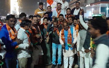 महाराष्ट्र में भाजपा की प्रचंड जीत पर शिमला में भाजपा का जश्न 