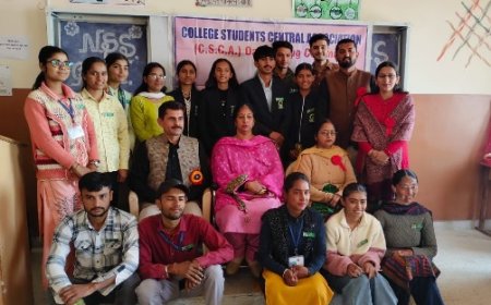 महाविद्यालय भरली में केंद्रीय छात्र संघ शपथ ग्रहण समारोह का आयोजन 