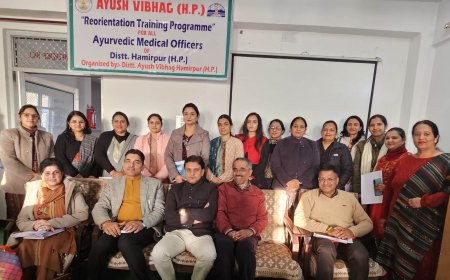 आयुर्वेदिक चिकित्सकों को दिया पैरा सर्जिकल तकनीक का प्रशिक्षण , 55 आयुर्वेदिक डाक्टरों ने शिविर में लिया भाग 