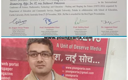 डॉ. वाईएस परमार मेडिकल कॉलेज के डॉ. प्रिंस गोयल को मिला बेस्ट पेपर प्रेजेंटेशन प्रेजेंटेड अवार्ड