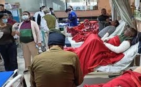 ढाबे में अचानक गैस सिलेंडर में आग , कामगारों सहित सात लोग झुलसे , चार की हालत गंभीर