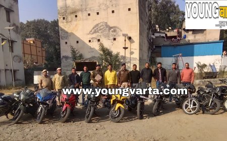 बद्दी पुलिस ने बाइक चोरी गिरोह का पर्दाफाश , चार नाबालिग सहित 6 आरोपी गिरफ्तार , 11 मोटर साइकिलें बरामद