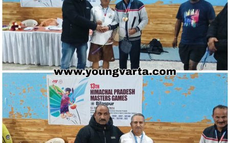 बैडमिंटन में सिरमौर के खिलाड़ियों का डंका , हिमाचल प्रदेश मास्टर्स गेम में जीते तीन पदक