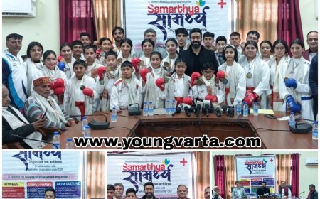 राष्ट्रीय पाइथियन गेम्स में प्रदेश और जिला के 50 बच्चों ने जीते पदक , डीसी ने विजेताओं को किया सम्मानित