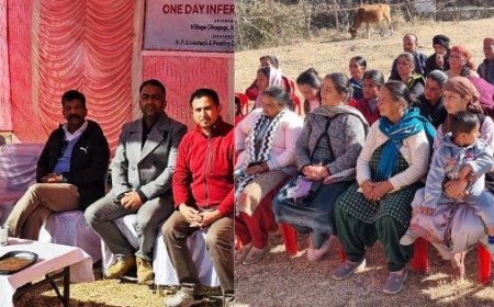 मशोबरा ब्लॉक के धगोगी गांव में एक दिवसीय पशु बांझपन शिविर का आयोजन