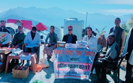 शिलाई के कोटी बोंच में आयुष विभाग के मोबाइल मेडिकल यूनिट के तहत 100 लोगो का जांचा स्वास्थ्य