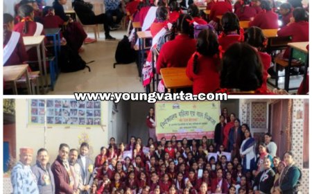 स्कूली छात्राओं को बताया मासिक धर्म स्वच्छता का महत्व , बाल विकास परियोजना ने लगाया शिविर
