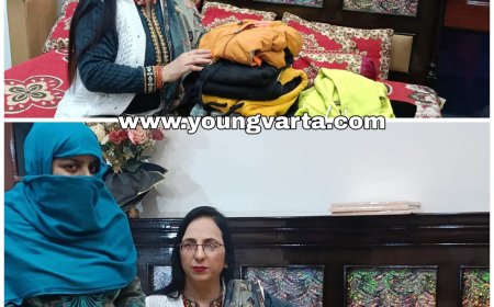 समाजसेवी जीनत खान ने पहली जनवरी अपने जन्मदिन के उपलक्ष पर जरूरतमंदों को वितरित किये गर्म कपड़े