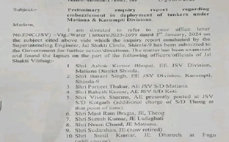 पेयजल घोटाला : दो एक्सईएन सहित जल शक्ति विभाग के 10 अधिकारी सस्पेंड