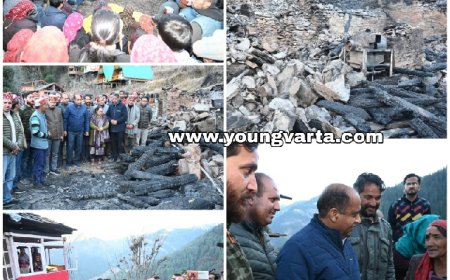 बंजार के तांदी अग्निकांड प्रभावितों के घर बनाने को NHPC से दिलाएंगे 50-50 टीन की चादरें : जयराम ठाकुर