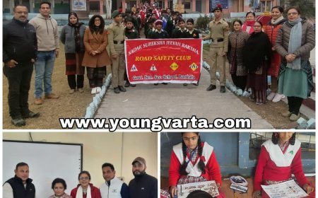 बनकला स्कूल में छात्रों दी सड़क सुरक्षा के नियमों की जानकारी