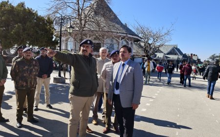 डीसी एसपी ने गणतंत्र दिवस की तैयारियों को लेकर रिज का किया निरीक्षण