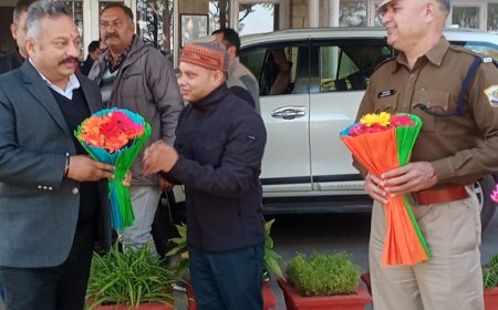 गणतंत्र दिवस समारोह की अध्यक्षता के लिए हमीरपुर पहुंचे शिक्षा मंत्री रोहित ठाकुर