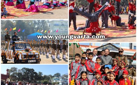 गणतंत्र दिवस पर उद्योग मंत्री हर्षवर्धन चौहान ने उत्कृष्ट कार्य करने वालो को किया सम्मानित