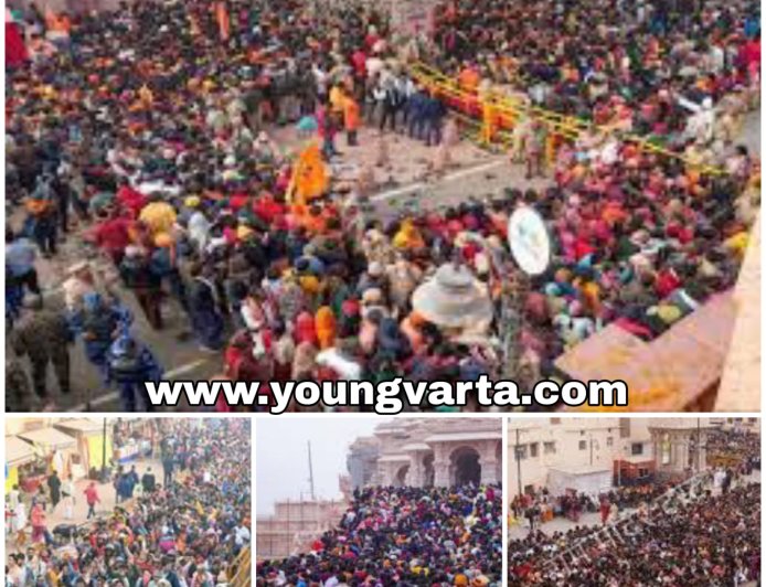 प्रयागराज के बाद अयोध्या उमड़ें श्रद्धालु , चार दिन में 65 लाख भक्तों ने किए रामलला के दर्शन , भीड़ नियंत्रण के लिए नई व्यवस्था लागू