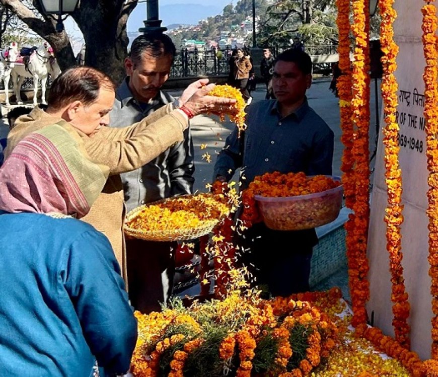 गांधी जी ने दिखाया सत्यनिष्ठा एवं अहिंसा का मार्ग,विधानसभा अध्यक्ष ने महात्मा गांधी को दी श्रद्धांजलि