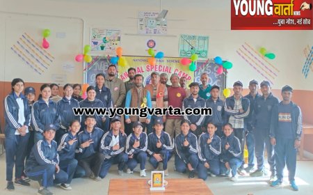 भरली महाविद्यालय में शुरू हुआ सात दिवसीय एनएसएस शिविर , पीटीए प्रधान रूप सिंह  चौहान ने किया शुभारंभ 