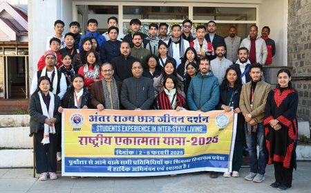 पूर्वोत्तर भारत से पहुंचे छात्र छात्राओं ने देखा विधानसभा एवं दूरदर्शन केंद्र शिमला : अभाविप